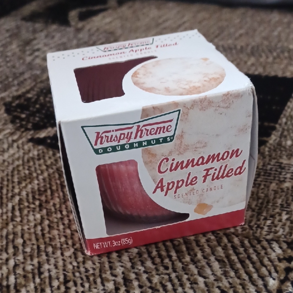4/$40 New "Krispy Kreme Cinnamon Apple Filled" Scented Candle - 3 oz./85g